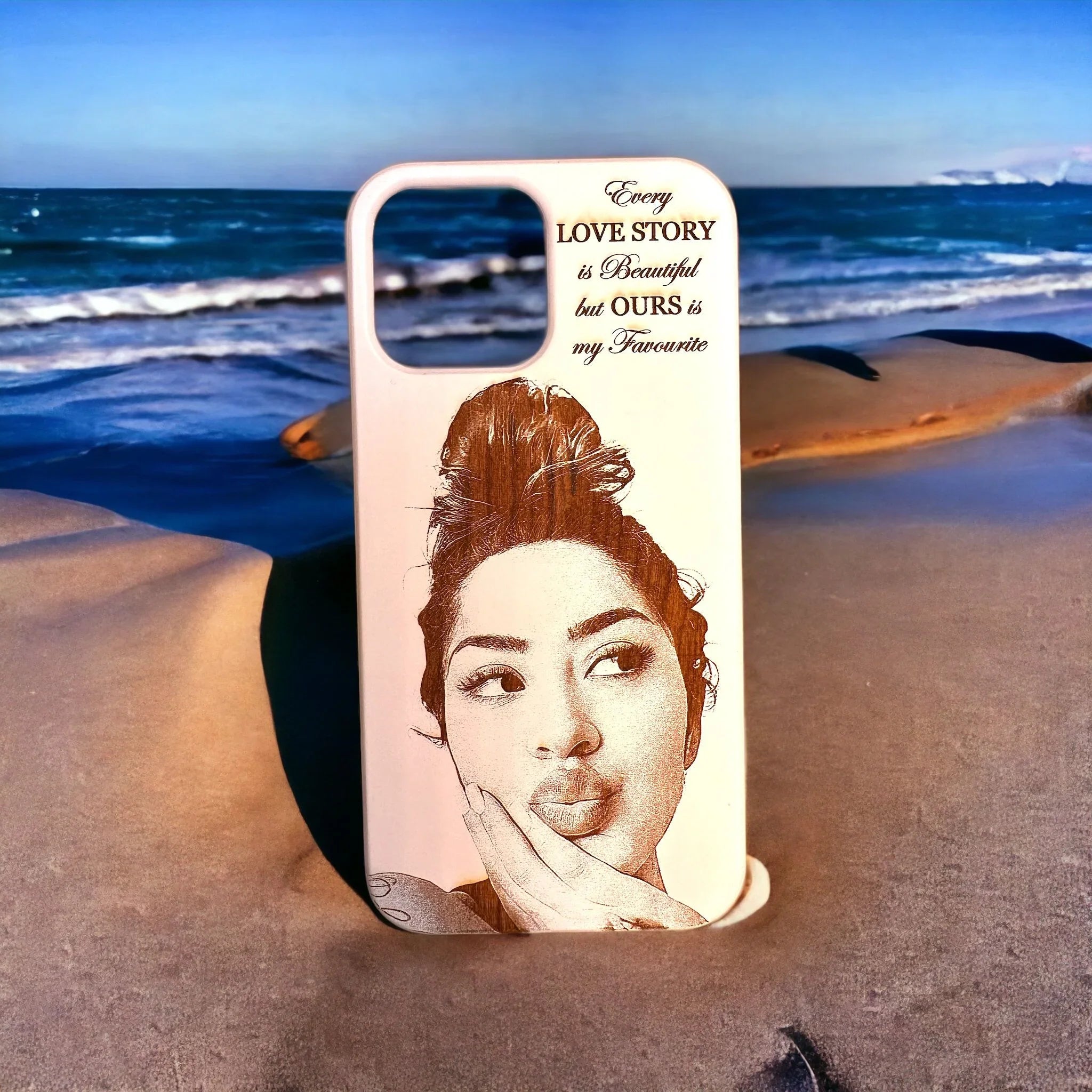 “Full Moon ” Personalized Wood Phone Case