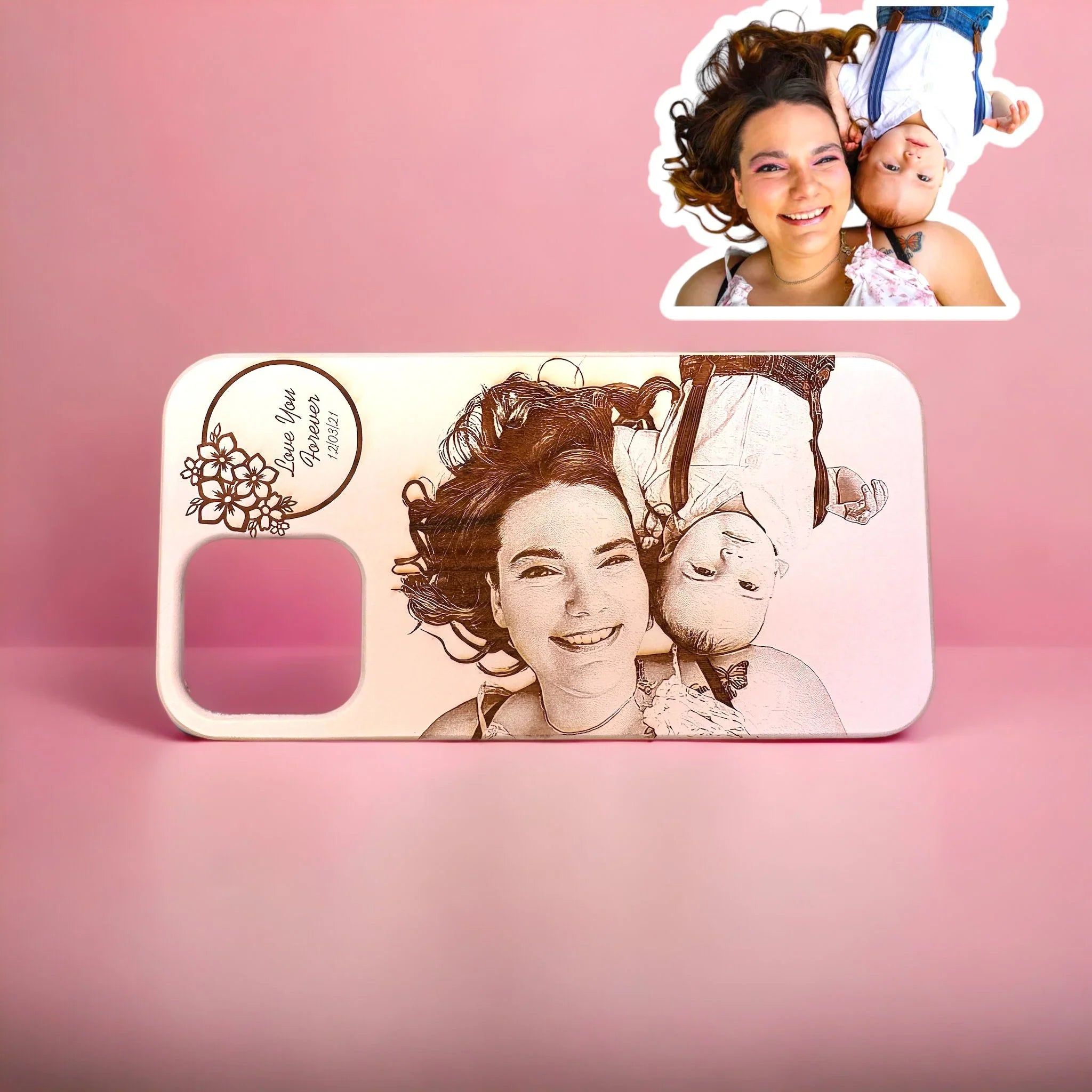 “Full Moon ” Personalized Wood Phone Case